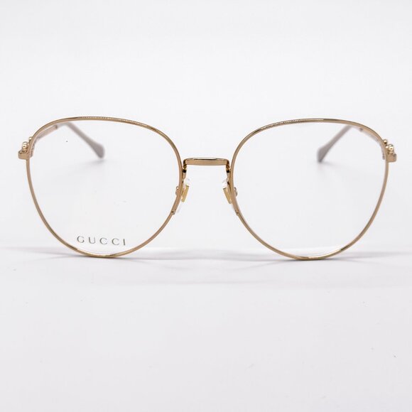 NEW GUCCI GG0880O 004 WOMEN GOLD EYEGLASSES GUCCI - Picture 3 of 11